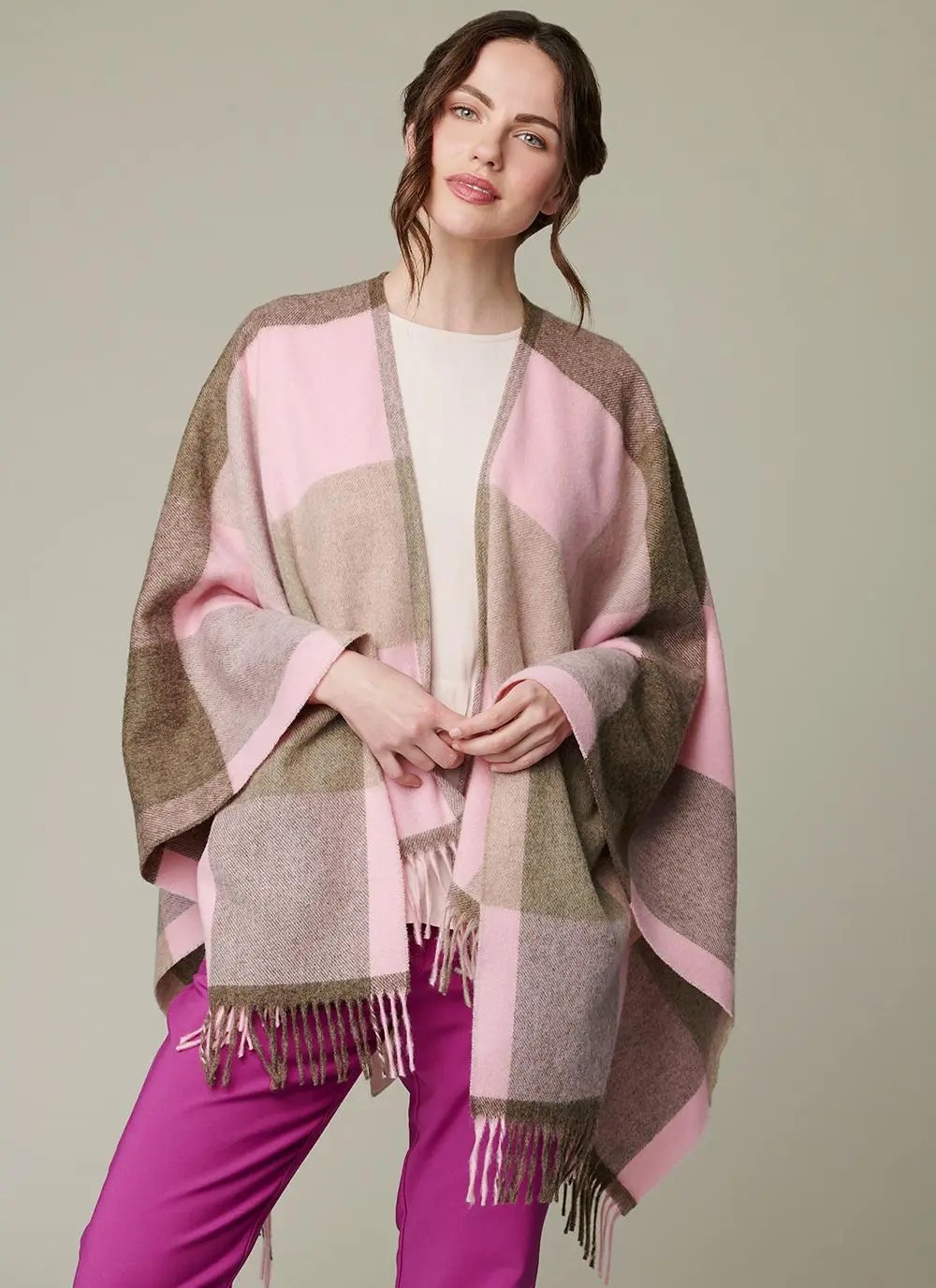 Portarlington Pink Check Mini Serape Blarney